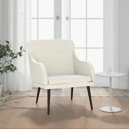 Sillón de terciopelo color crema 63x76x80 cm by , Armchairs - Ref: Foro24-351443, Price: 89,78 €, Discount: %