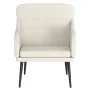 Sillón de terciopelo color crema 63x76x80 cm by , Armchairs - Ref: Foro24-351443, Price: 89,78 €, Discount: %