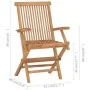Sillas de jardín 2 uds madera maciza de teca con cojines beige de , Sillas de jardín - Ref: Foro24-3062505, Precio: 185,05 €,...