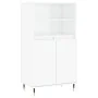 Aparador alto madera contrachapada blanco brillo 60x36x110 cm by , Sideboards - Ref: Foro24-831478, Price: 93,29 €, Discount: %
