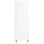 Aparador alto madera contrachapada blanco brillo 60x36x110 cm by , Sideboards - Ref: Foro24-831478, Price: 93,29 €, Discount: %