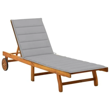Tumbona de jardín con cojín madera maciza de acacia von , Liegen - Ref: Foro24-3061345, Preis: 204,04 €, Rabatt: %