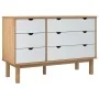 Cajonera OTTA madera maciza pino marrón y blanco 111x43x73,5 cm von , Schubladen - Ref: Foro24-348587, Preis: 187,11 €, Rabat...