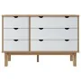Cajonera OTTA madera maciza pino marrón y blanco 111x43x73,5 cm von , Schubladen - Ref: Foro24-348587, Preis: 187,11 €, Rabat...