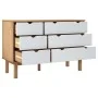 Cajonera OTTA madera maciza pino marrón y blanco 111x43x73,5 cm von , Schubladen - Ref: Foro24-348587, Preis: 187,11 €, Rabat...