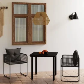 Juego de comedor para jardín 3 piezas negro by , Garden sets - Ref: Foro24-3099077, Price: 226,95 €, Discount: %