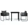 Juego de comedor para jardín 3 piezas negro de , Conjuntos de jardín - Ref: Foro24-3099077, Precio: 228,41 €, Descuento: %
