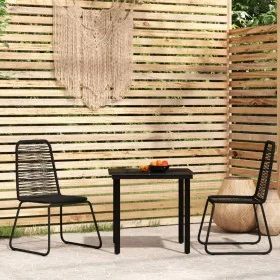 Juego de comedor para jardín 3 piezas negro by , Garden sets - Ref: Foro24-3099089, Price: 201,84 €, Discount: %