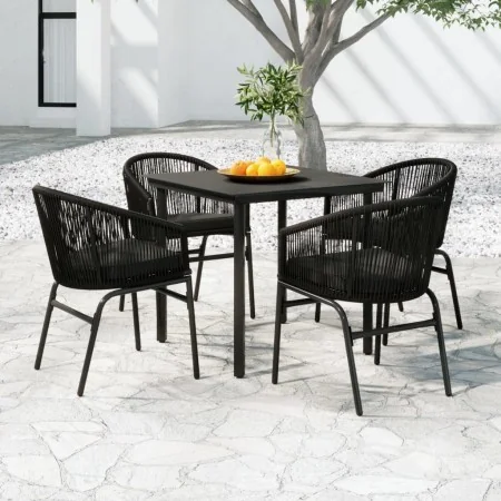 Juego de comedor para jardín 5 piezas negro de , Conjuntos de jardín - Ref: Foro24-3099222, Precio: 425,01 €, Descuento: %