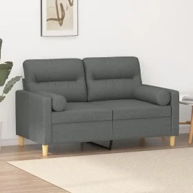 Sofá de 2 plazas con cojines tela gris oscuro 120 cm von , Sofas - Ref: Foro24-3200814, Preis: 215,50 €, Rabatt: %