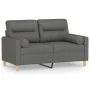 Sofá de 2 plazas con cojines tela gris oscuro 120 cm by , Sofas - Ref: Foro24-3200814, Price: 215,50 €, Discount: %
