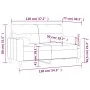 Sofá de 2 plazas con cojines tela gris oscuro 120 cm by , Sofas - Ref: Foro24-3200814, Price: 215,50 €, Discount: %