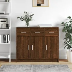 Aparador madera de ingeniería color roble marrón 91x28x75 cm von , Sideboards - Ref: Foro24-823015, Preis: 102,66 €, Rabatt: %