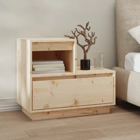 Mesita de noche madera maciza de pino 60x34x51 cm de , Mesitas de noche - Ref: Foro24-814374, Precio: 71,18 €, Descuento: %