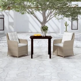 Juego de comedor de jardín 3 piezas marrón by , Garden sets - Ref: Foro24-3099553, Price: 329,74 €, Discount: %