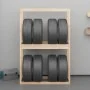 Soporte para neumáticos madera maciza de pino 120x40x180 cm de , Estanterías industriales - Ref: Foro24-825003, Precio: 80,45...