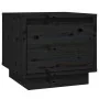 Mesita de noche madera maciza de pino negro 35x34x32 cm de , Mesitas de noche - Ref: Foro24-813403, Precio: 41,67 €, Descuent...
