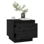 Mesita de noche madera maciza de pino negro 35x34x32 cm de , Mesitas de noche - Ref: Foro24-813403, Precio: 41,67 €, Descuent...