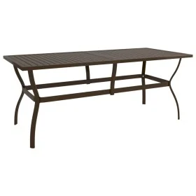 Mesa de jardín de acero marrón 190x80x72 cm by , Garden tables - Ref: Foro24-312281, Price: 161,74 €, Discount: %