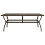 Mesa de jardín de acero marrón 190x80x72 cm de , Mesas de jardín - Ref: Foro24-312281, Precio: 161,74 €, Descuento: %