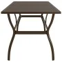 Mesa de jardín de acero marrón 190x80x72 cm de , Mesas de jardín - Ref: Foro24-312281, Precio: 161,74 €, Descuento: %