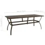 Mesa de jardín de acero marrón 190x80x72 cm de , Mesas de jardín - Ref: Foro24-312281, Precio: 161,74 €, Descuento: %