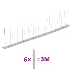 Set de 6 hileras pinchos contra pájaros y palomas 2 filas 3 m by , Animal repellents - Ref: Foro24-170234, Price: 19,92 €, Di...