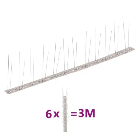 Set de 6 hileras pinchos contra pájaros y palomas 2 filas 3 m by , Animal repellents - Ref: Foro24-170234, Price: 19,92 €, Di...