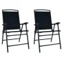 Sillas plegables de jardín 2 unidades textilene negro de , Sillas de jardín - Ref: Foro24-47923, Precio: 101,18 €, Descuento: %