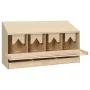 Ponedero para gallinas 4 compartimentos madera pino 106x40x59cm by , Egg incubators - Ref: Foro24-170657, Price: 92,73 €, Dis...