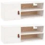 Armarios de pared 2 uds madera maciza pino blanco 80x30x30 cm by , Shelves and shelves - Ref: Foro24-818388, Price: 111,38 €,...