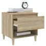 Mesita de noche madera contrachapada roble Sonoma 50x46x50 cm de , Mesitas de noche - Ref: Foro24-819538, Precio: 49,34 €, De...