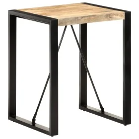 Mesa de comedor madera maciza de mango rugosa 60x60x75 cm de , Mesas de cocina y de comedor - Ref: Foro24-321592, Precio: 171...