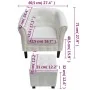 Sillón con taburete cuero sintético blanco by , Armchairs - Ref: Foro24-60711, Price: 154,64 €, Discount: %