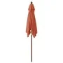 Sombrilla de jardín con poste de madera terracota 198x198x231cm von , Sonnenschirme - Ref: Foro24-363188, Preis: 59,50 €, Rab...