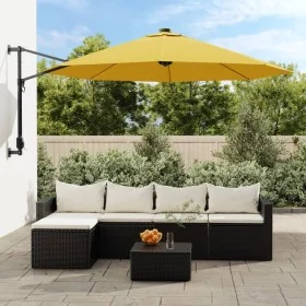 Sombrilla de pared con LED amarillo 290 cm by , Umbrellas - Ref: Foro24-362896, Price: 109,15 €, Discount: %