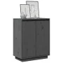Aparador de madera maciza de pino gris 60x34x75 cm by , Sideboards - Ref: Foro24-813347, Price: 67,45 €, Discount: %