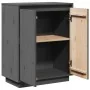 Aparador de madera maciza de pino gris 60x34x75 cm by , Sideboards - Ref: Foro24-813347, Price: 67,45 €, Discount: %