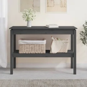 Mesa consola madera maciza de pino gris 110x40x75 cm von , Seitentische - Ref: Foro24-814301, Preis: 102,78 €, Rabatt: %