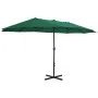 Sombrilla de jardín con palo de aluminio verde 460x270 cm de , Sombrillas - Ref: Foro24-44867, Precio: 170,38 €, Descuento: %