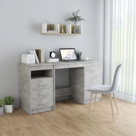 Escritorio de madera de ingeniería gris hormigón 140x50x76 cm von , Schreibtische - Ref: Foro24-3054784, Preis: 142,37 €, Rab...