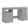 Escritorio de madera de ingeniería gris hormigón 140x50x76 cm von , Schreibtische - Ref: Foro24-3054784, Preis: 142,37 €, Rab...