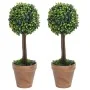 Plantas de boj artificial 2 uds forma bola maceta verde 41 cm by , artificial flora - Ref: Foro24-336516, Price: 42,96 €, Dis...