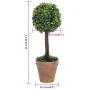 Plantas de boj artificial 2 uds forma bola maceta verde 41 cm by , artificial flora - Ref: Foro24-336516, Price: 42,96 €, Dis...