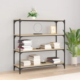 Estantería contrachapada y acero roble Sonoma 100x33x100 cm von , Bücherregale und Regale - Ref: Foro24-819358, Preis: 75,06 ...