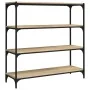 Estantería contrachapada y acero roble Sonoma 100x33x100 cm von , Bücherregale und Regale - Ref: Foro24-819358, Preis: 72,33 ...