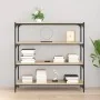 Estantería contrachapada y acero roble Sonoma 100x33x100 cm von , Bücherregale und Regale - Ref: Foro24-819358, Preis: 72,33 ...
