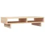 Soporte para monitor madera maciza de pino 60x27x14 cm by , Computer bases and risers - Ref: Foro24-813999, Price: 28,58 €, D...