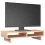 Soporte para monitor madera maciza de pino 60x27x14 cm by , Computer bases and risers - Ref: Foro24-813999, Price: 28,58 €, D...