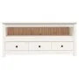 Mueble para TV de madera maciza de pino blanco 114x35x52 cm by , TV Furniture - Ref: Foro24-821503, Price: 118,82 €, Discount: %
